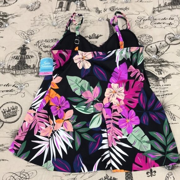 Swim Solutions Princess-Seam Tankini Top - Picture 6 of 8